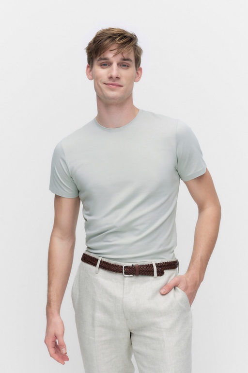 Core roundneck MISTY GREEN